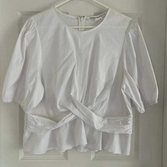 VERONICA BEARD Arvilla Crisscross Top Size 16 - Picture 4 of 15